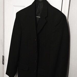 Paulo Solari Men Athletic Fit Black Blzaer  36S